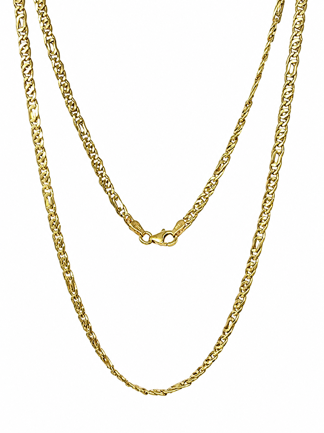 9ct Yellow Gold Hollow Fancy Link Chain 50cm – 3.3mm Polished Gold Necklace - 9CTLZZ-50 Seiko 9ct Yellow Gold Hollow Fancy Link Chain 50cm – 3.3mm Polished Gold Necklace - 9CTLZZ-50 Seiko