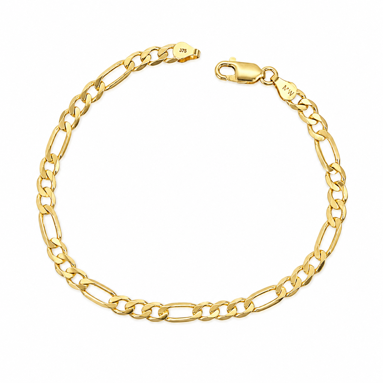 9ct Yellow Gold FBSFD120 1/3 Bevel Diamond Cut Figaro Link Bracelet – 9CTFBSFD120 Seiko 9ct Yellow Gold FBSFD120 1/3 Bevel Diamond Cut Figaro Link Bracelet – 9CTFBSFD120 Seiko