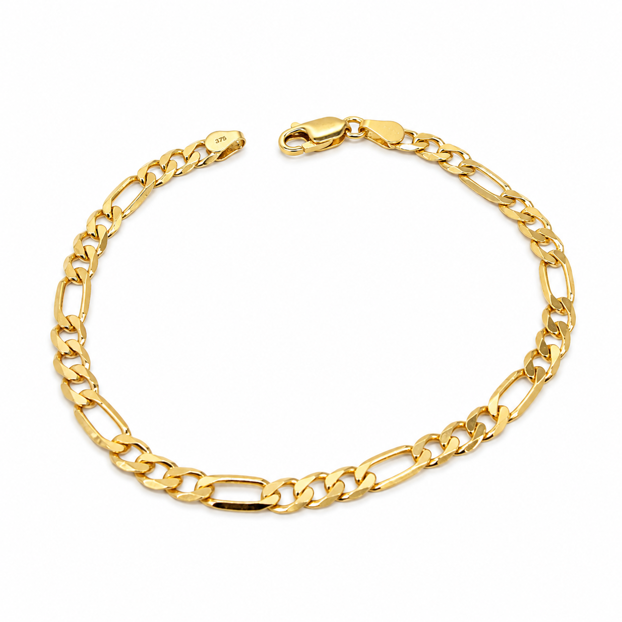 9ct Yellow Gold FBSFD120 1/3 Bevel Diamond Cut Figaro Link Bracelet – 9CTFBSFD120 Seiko 9ct Yellow Gold FBSFD120 1/3 Bevel Diamond Cut Figaro Link Bracelet – 9CTFBSFD120 Seiko