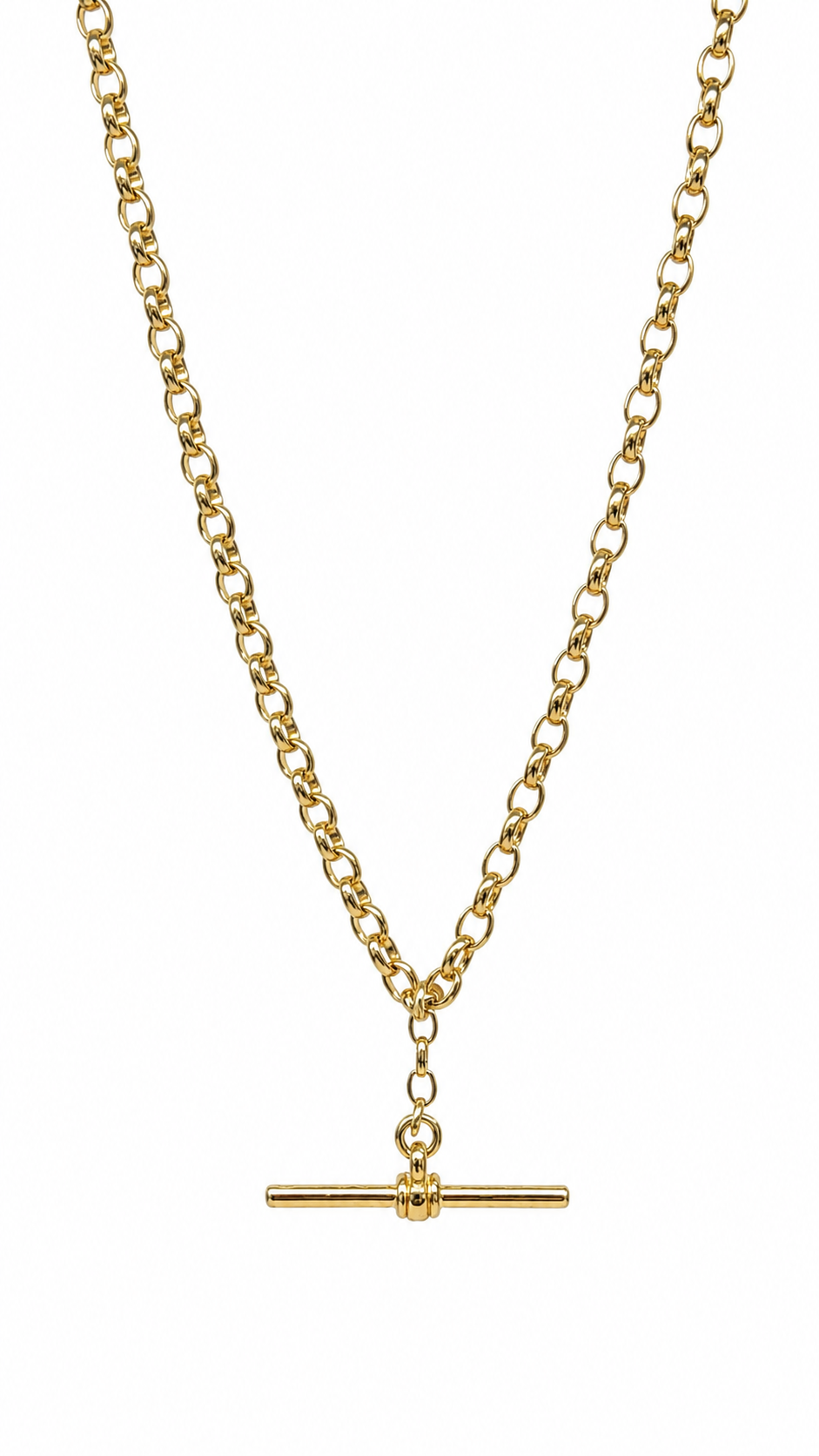 9ct Yellow Gold T-Bar Necklace Solid B3 Round Belcher Chain 50cm – 23.80 Grams - 9CTBO3FOB-50CM Seiko 9ct Yellow Gold T-Bar Necklace Solid B3 Round Belcher Chain 50cm – 23.80 Grams - 9CTBO3FOB-50CM Seiko