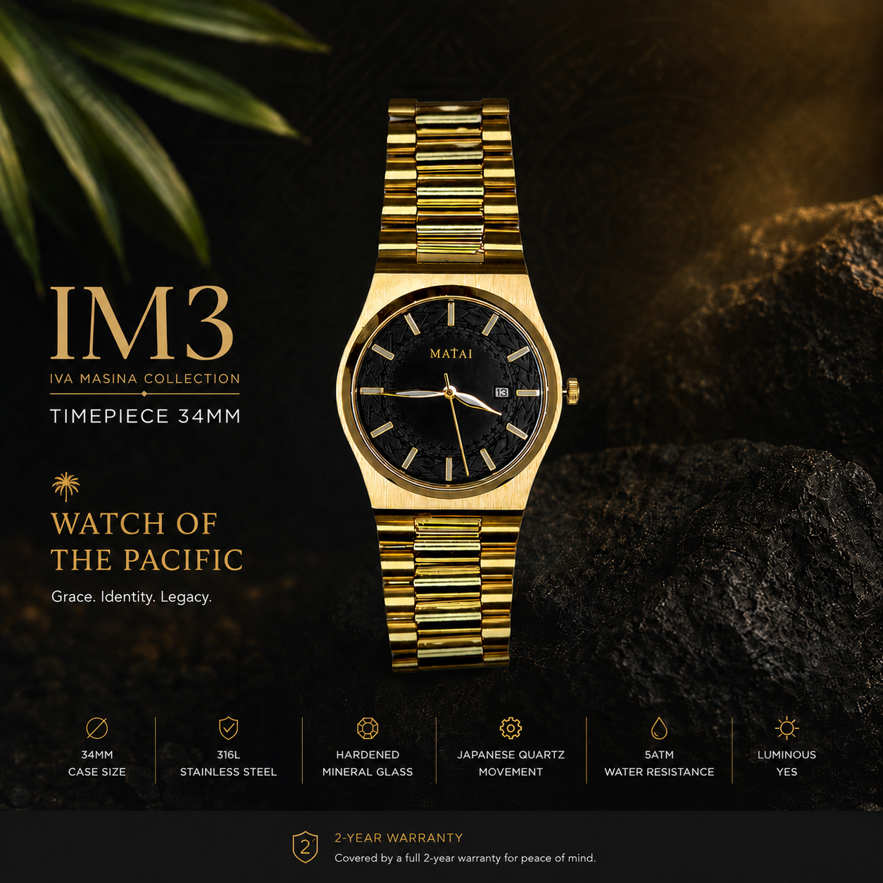 MATAI - IM3 Timepiece 34mm – Iva Masina Collection G-SHOCK MATAI - IM3 Timepiece 34mm – Iva Masina Collection G-SHOCK