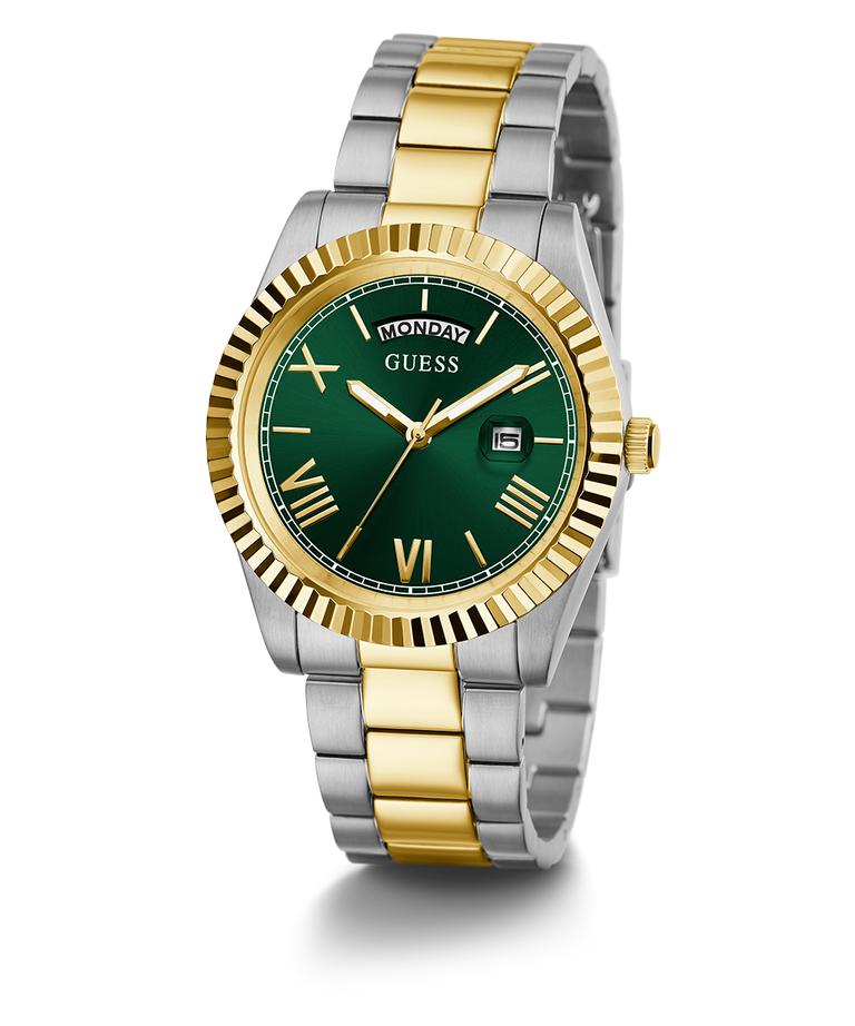 GUESS Connoisseur GW0265G8 Mens 2-Tone Day/Date Watch CASIO 