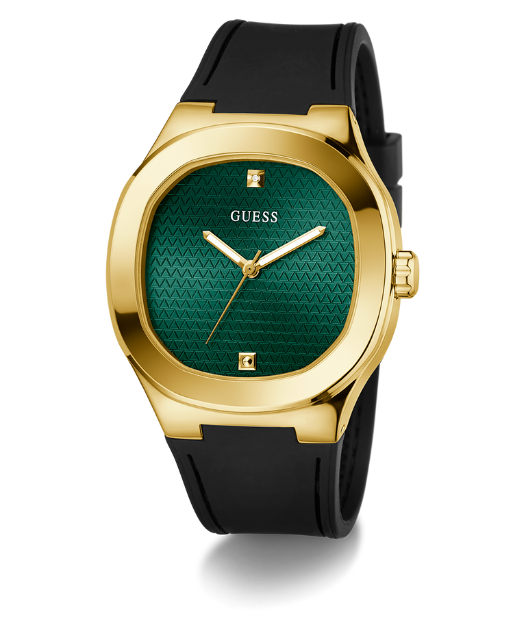 GUESS Headline GW1005G2 Mens Black Gold Tone Analog Watch GUESS GUESS Headline GW1005G2 Mens Black Gold Tone Analog Watch GUESS