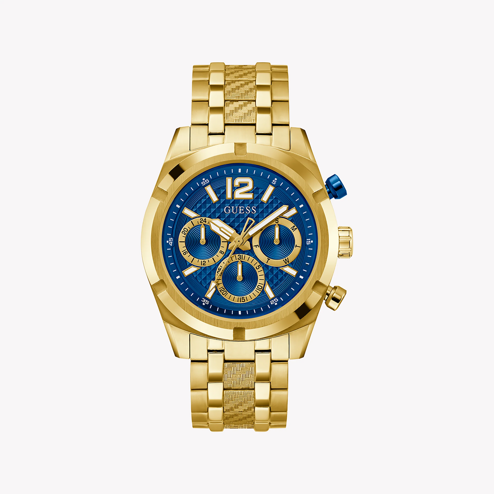 Guess Men's Gold Watch, Blue Dial | GW0714G2 GUESS 