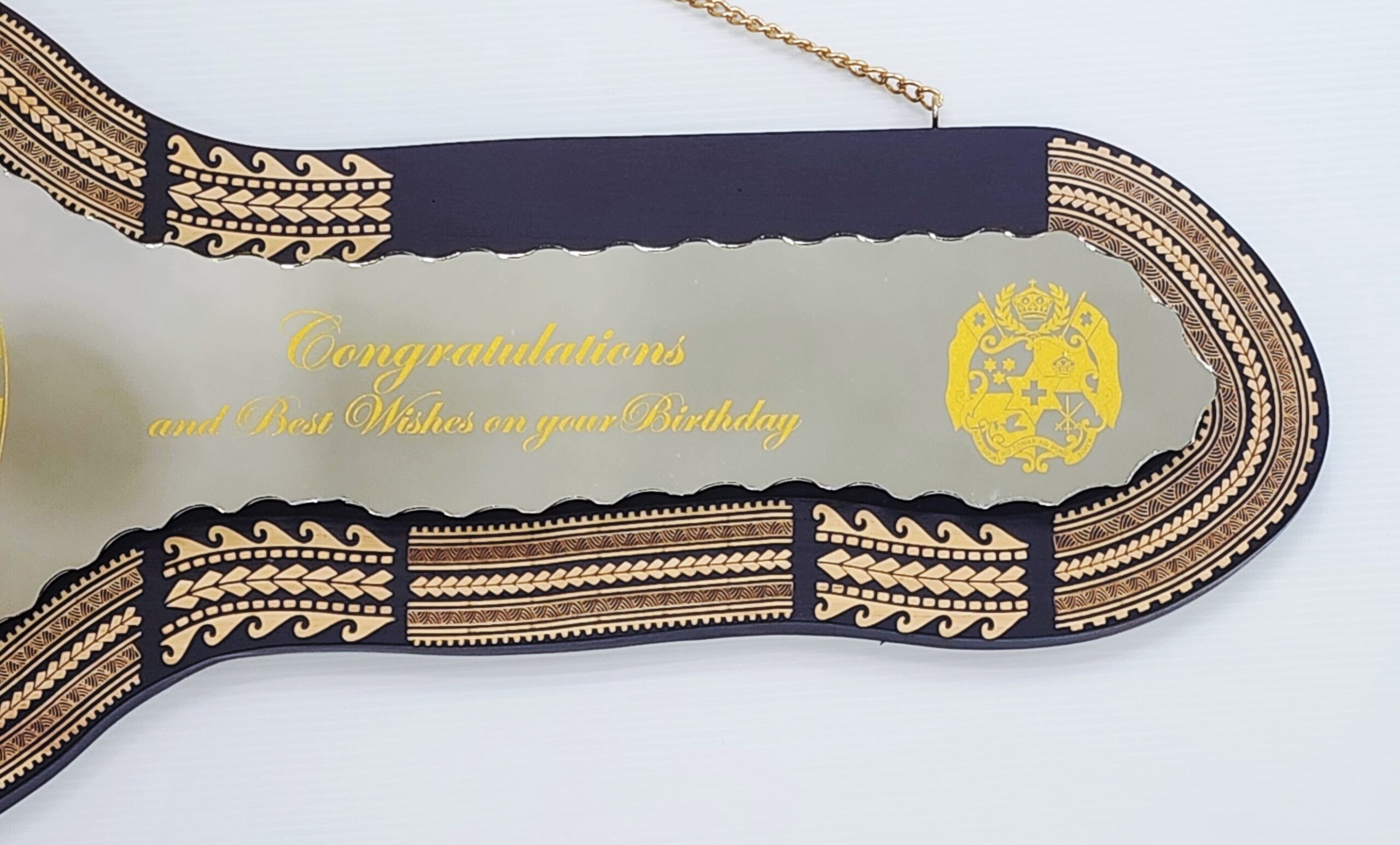 21st Birthday Tongan Inspired Wooden Key with Mirror Insert & Traditional Tongan Tattoo Design - SJ2502BLKTATTOO 21st Keys 21st Birthday Tongan Inspired Wooden Key with Mirror Insert & Traditional Tongan Tattoo Design - SJ2502BLKTATTOO 21st Keys
