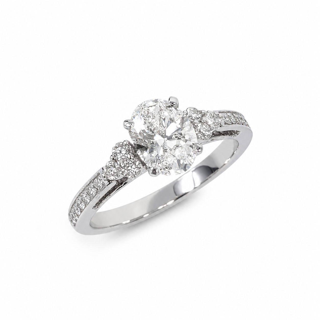 9ct White Gold 1.30ct Lab-Grown Diamond Oval Halo Cluster Engagement Ring – E/F VS - AURG1365 Seiko 9ct White Gold 1.30ct Lab-Grown Diamond Oval Halo Cluster Engagement Ring – E/F VS - AURG1365 Seiko