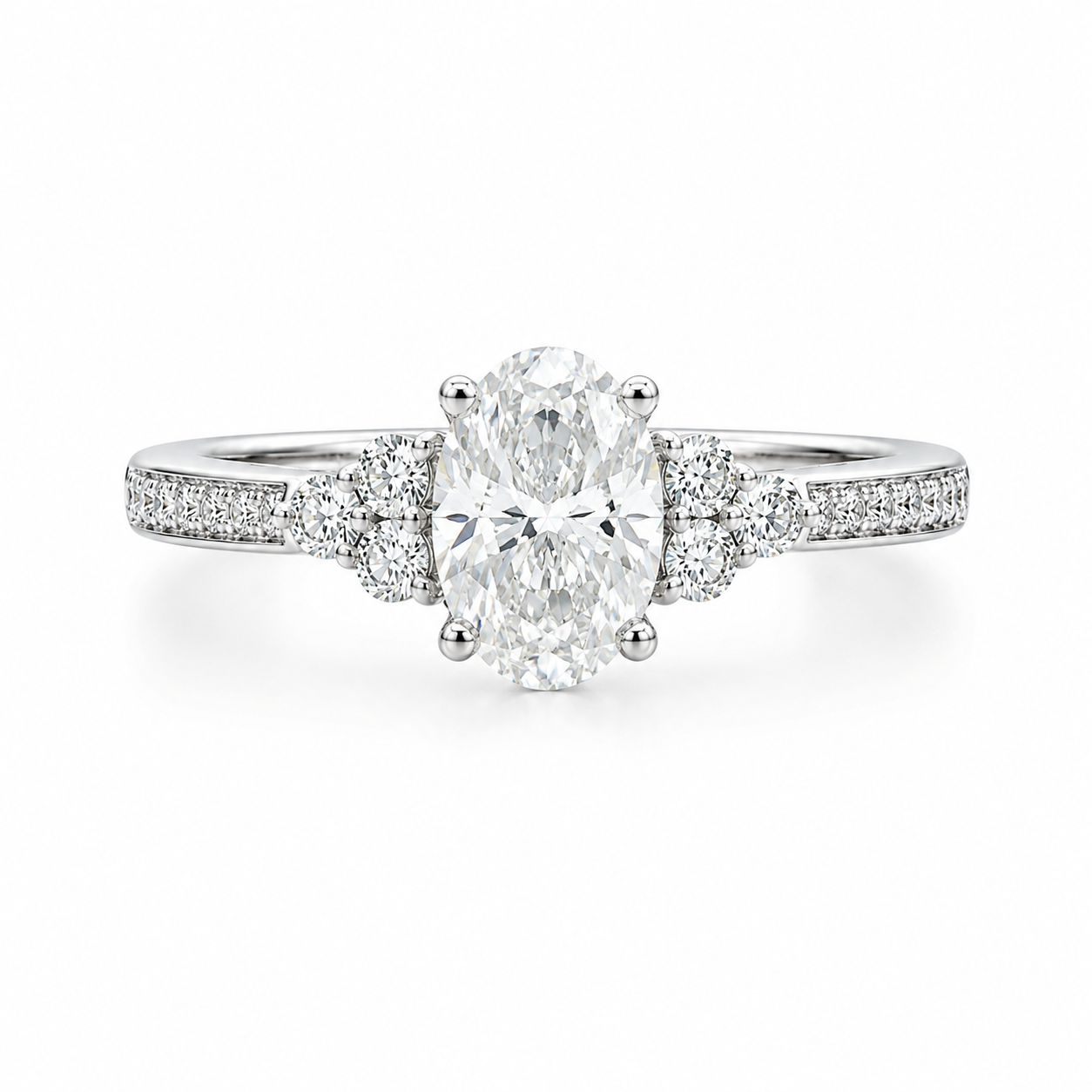 9ct White Gold 1.30ct Lab-Grown Diamond Oval Halo Cluster Engagement Ring – E/F VS - AURG1365 Seiko 9ct White Gold 1.30ct Lab-Grown Diamond Oval Halo Cluster Engagement Ring – E/F VS - AURG1365 Seiko
