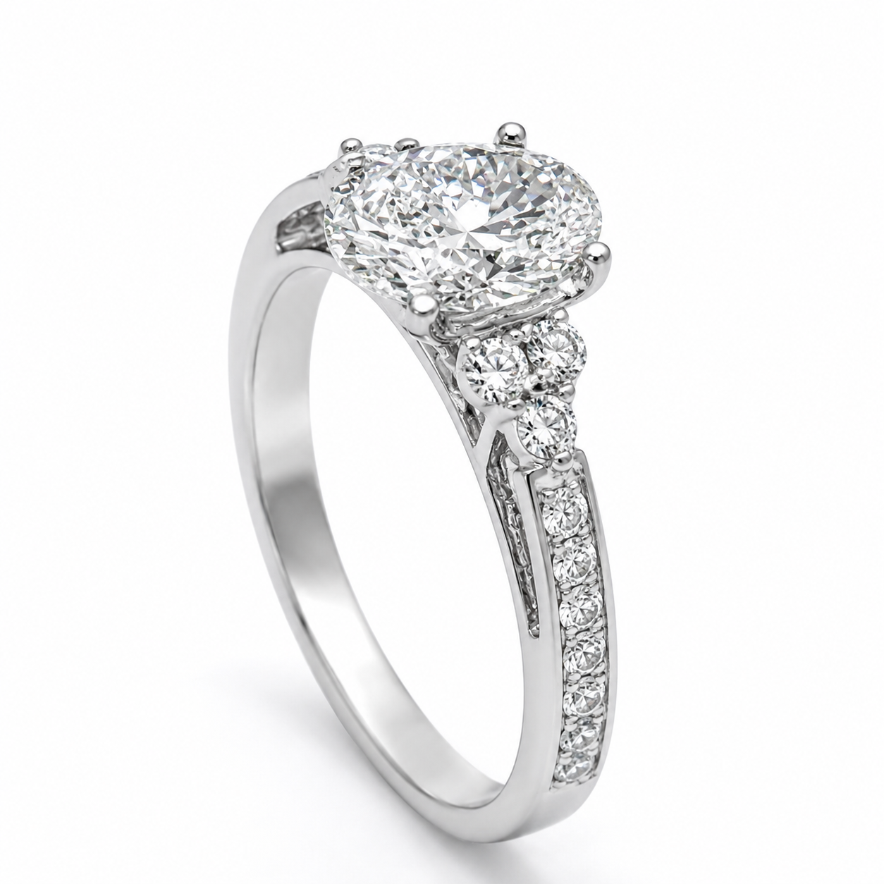 9ct White Gold 1.30ct Lab-Grown Diamond Oval Halo Cluster Engagement Ring – E/F VS - AURG1365 Seiko 9ct White Gold 1.30ct Lab-Grown Diamond Oval Halo Cluster Engagement Ring – E/F VS - AURG1365 Seiko