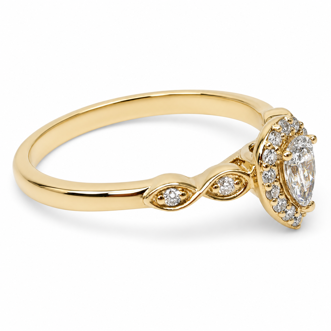 9ct Yellow Gold Pear Shape Lab-Grown Diamond Halo Ring – 0.36ct Total Diamond Weight - AURG4055L Seiko 9ct Yellow Gold Pear Shape Lab-Grown Diamond Halo Ring – 0.36ct Total Diamond Weight - AURG4055L Seiko