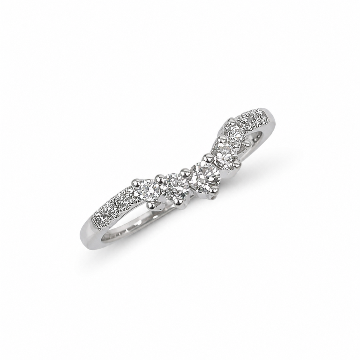 9ct White Gold Lab-Grown Diamond Curved Wishbone Ring 0.31ct EF/VS - AURG8789YG Seiko 9ct White Gold Lab-Grown Diamond Curved Wishbone Ring 0.31ct EF/VS - AURG8789YG Seiko