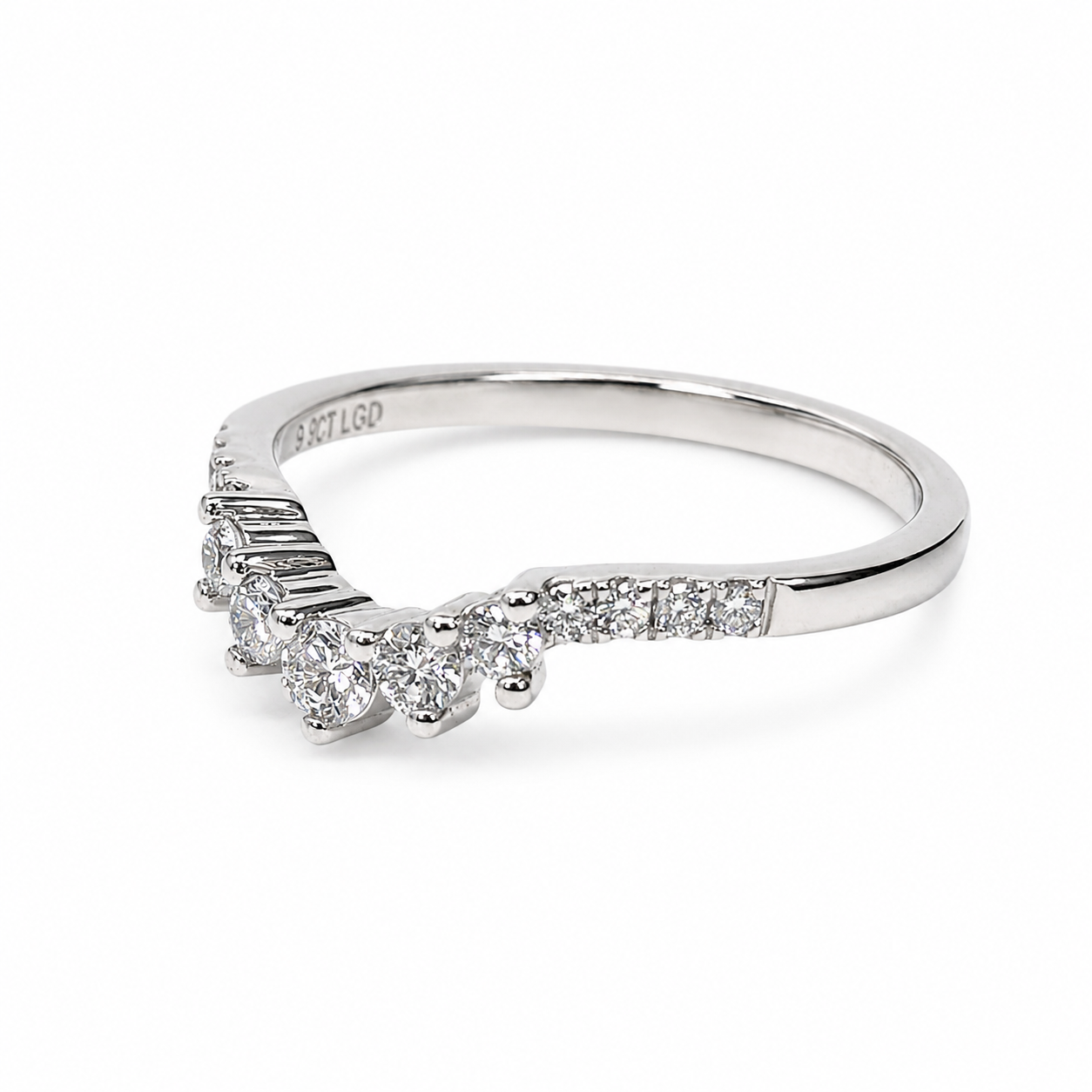 9ct White Gold Lab-Grown Diamond Curved Wishbone Ring 0.31ct EF/VS - AURG8789YG Seiko 9ct White Gold Lab-Grown Diamond Curved Wishbone Ring 0.31ct EF/VS - AURG8789YG Seiko