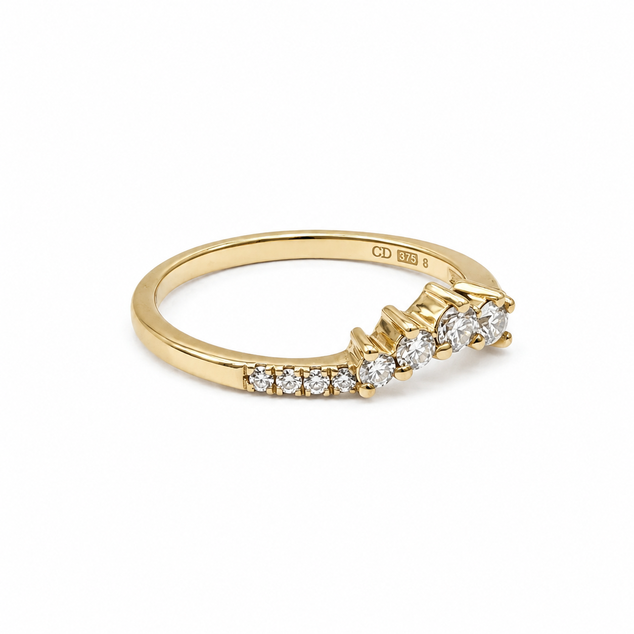 9ct Yellow Gold Lab-Grown Diamond Curved Wishbone Ring 0.30ct EF/VS - AURG8789YG Seiko 9ct Yellow Gold Lab-Grown Diamond Curved Wishbone Ring 0.30ct EF/VS - AURG8789YG Seiko