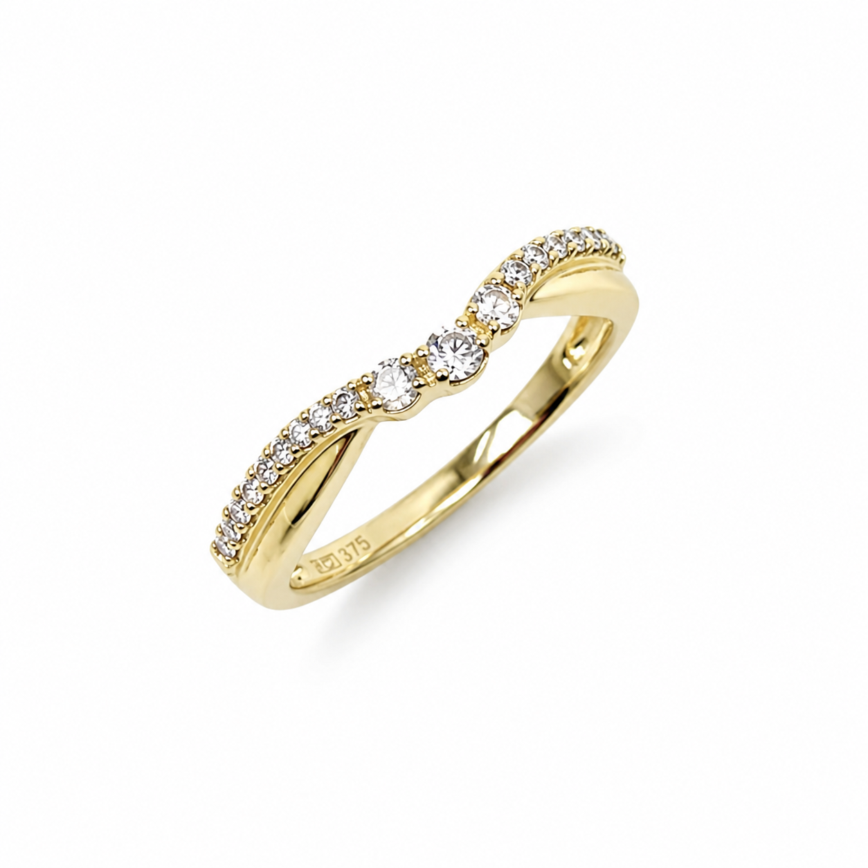 9ct Yellow Gold Lab-Grown Diamond Wishbone Ring 0.27ct EF/VS - AURG1262 Seiko 9ct Yellow Gold Lab-Grown Diamond Wishbone Ring 0.27ct EF/VS - AURG1262 Seiko