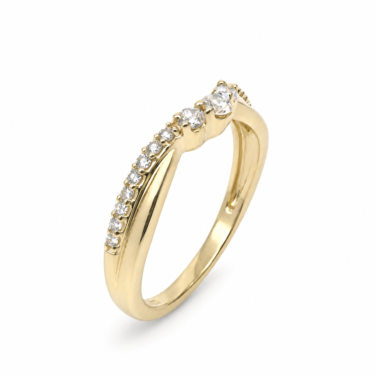 9ct Yellow Gold Lab-Grown Diamond Wishbone Ring 0.27ct EF/VS - AURG1262 Seiko 9ct Yellow Gold Lab-Grown Diamond Wishbone Ring 0.27ct EF/VS - AURG1262 Seiko