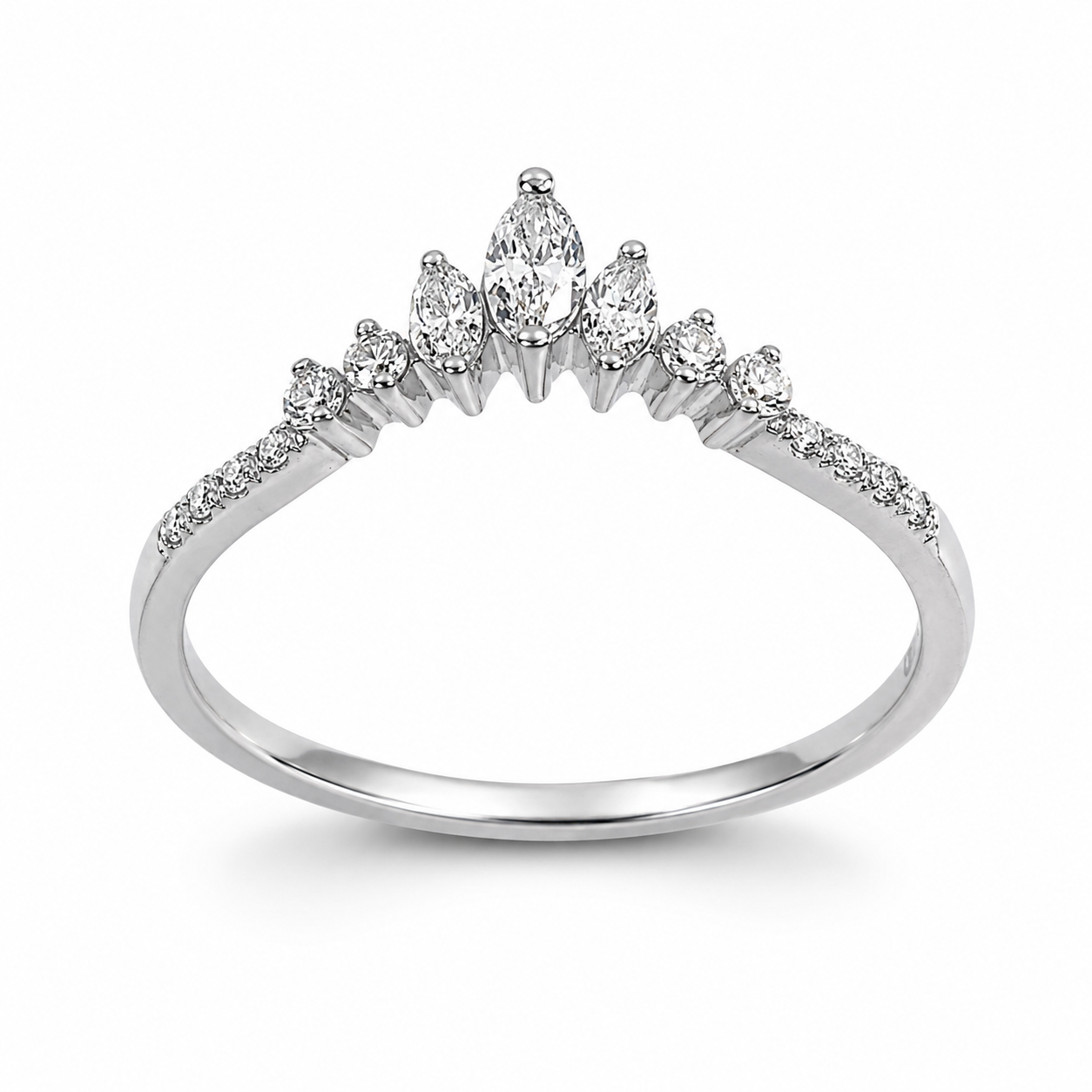 9ct White Gold Lab-Grown Diamond Crown Ring 0.25ct EF/VS - AURG1260 Seiko 9ct White Gold Lab-Grown Diamond Crown Ring 0.25ct EF/VS - AURG1260 Seiko