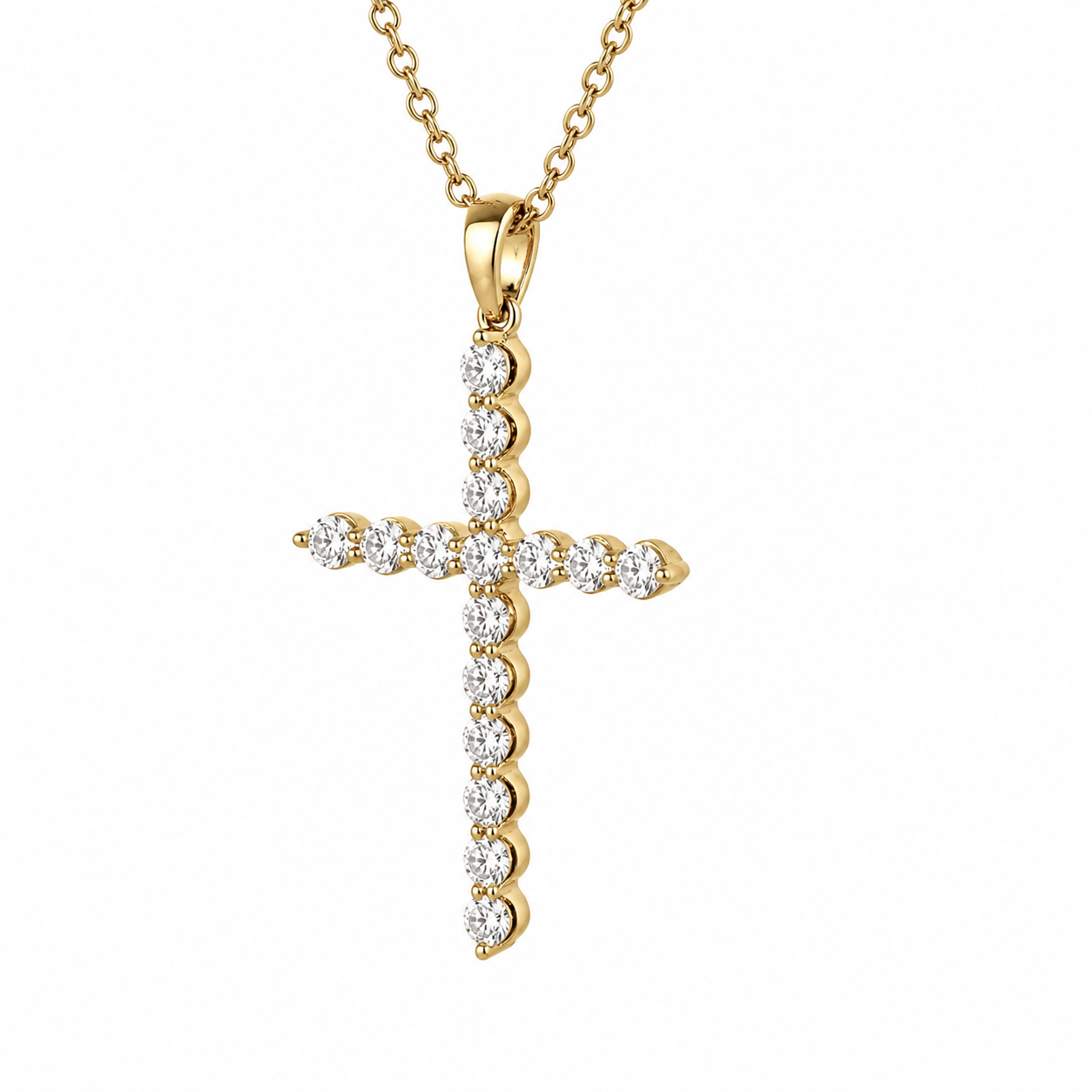 9ct Yellow Gold Lab-Grown Diamond Cross Pendant Necklace 0.48ct EF/VS - AUPD1311 Seiko 9ct Yellow Gold Lab-Grown Diamond Cross Pendant Necklace 0.48ct EF/VS - AUPD1311 Seiko