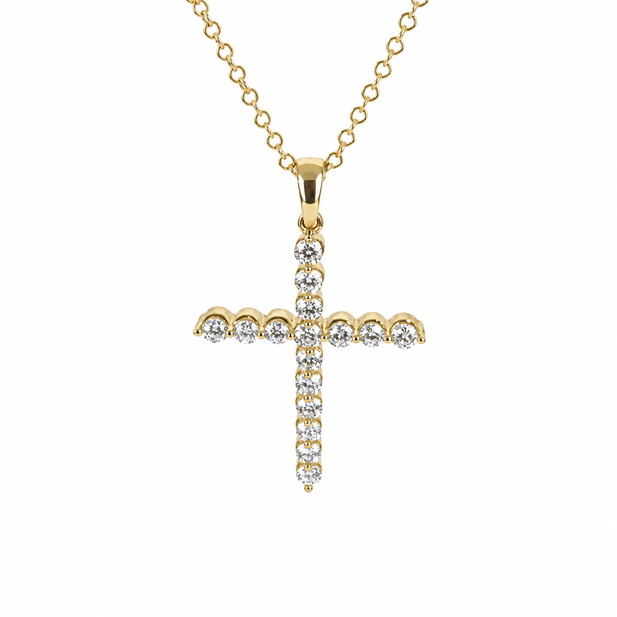 9ct Yellow Gold Lab-Grown Diamond Cross Pendant Necklace 0.48ct EF/VS - AUPD1311 Seiko 9ct Yellow Gold Lab-Grown Diamond Cross Pendant Necklace 0.48ct EF/VS - AUPD1311 Seiko