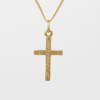 9ct Yellow Gold Diamond Cut Cross Pendant – Italian Made | 15mm x 26mm - 9CTDCCROSS
