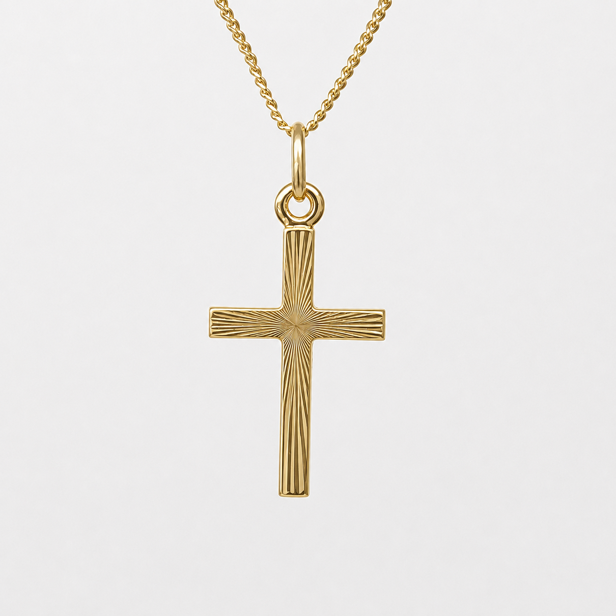9ct Yellow Gold Diamond Cut Cross Pendant – Italian Made | 15mm x 26mm - 9CTDCCROSS Seiko 