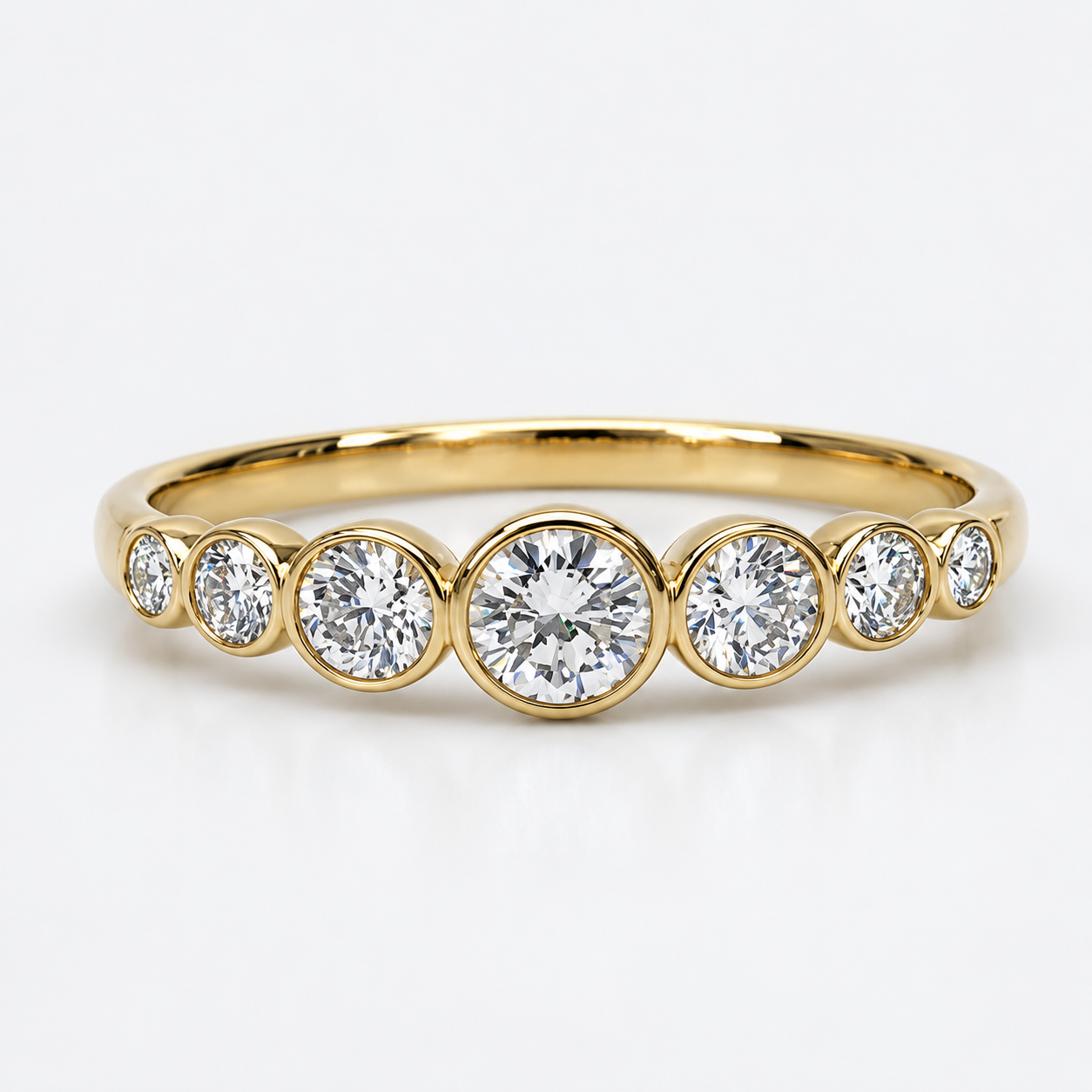 9ct Yellow Gold Lab-Grown Diamond Graduated Bezel Set Ring – 0.48ct TDW - AURG4095L Seiko 9ct Yellow Gold Lab-Grown Diamond Graduated Bezel Set Ring – 0.48ct TDW - AURG4095L Seiko