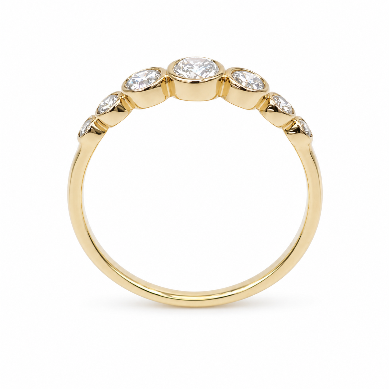 9ct Yellow Gold Lab-Grown Diamond Graduated Bezel Set Ring – 0.48ct TDW - AURG4095L Seiko 9ct Yellow Gold Lab-Grown Diamond Graduated Bezel Set Ring – 0.48ct TDW - AURG4095L Seiko
