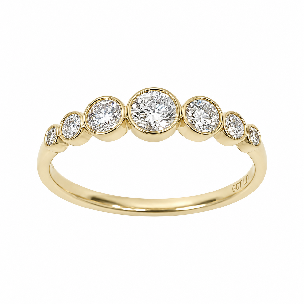 9ct Yellow Gold Lab-Grown Diamond Graduated Bezel Set Ring – 0.48ct TDW - AURG4095L Seiko 9ct Yellow Gold Lab-Grown Diamond Graduated Bezel Set Ring – 0.48ct TDW - AURG4095L Seiko
