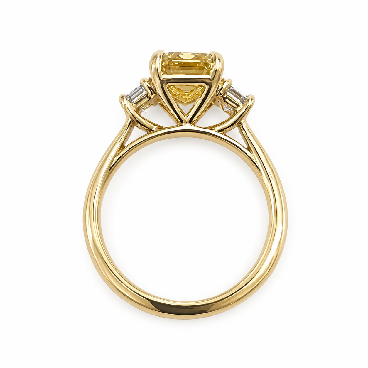 18ct Yellow Gold 3.75ct TDW Fancy Vivid Yellow Lab Grown Diamond Three-Stone Ring Seiko 18ct Yellow Gold 3.75ct TDW Fancy Vivid Yellow Lab Grown Diamond Three-Stone Ring Seiko