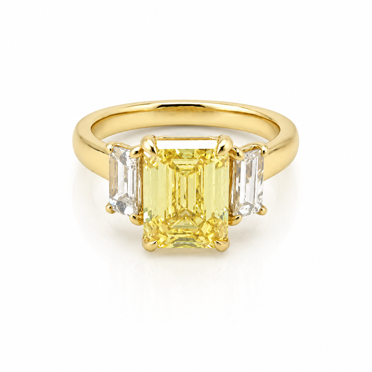 18ct Yellow Gold 3.75ct TDW Fancy Vivid Yellow Lab Grown Diamond Three-Stone Ring Seiko 18ct Yellow Gold 3.75ct TDW Fancy Vivid Yellow Lab Grown Diamond Three-Stone Ring Seiko