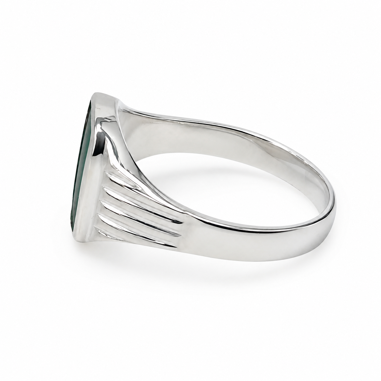 Sterling Silver New Zealand Greenstone Signet Ring – 12mm x 10mm Cushion Greenstone - CYR2148GS Seiko Sterling Silver New Zealand Greenstone Signet Ring – 12mm x 10mm Cushion Greenstone - CYR2148GS Seiko