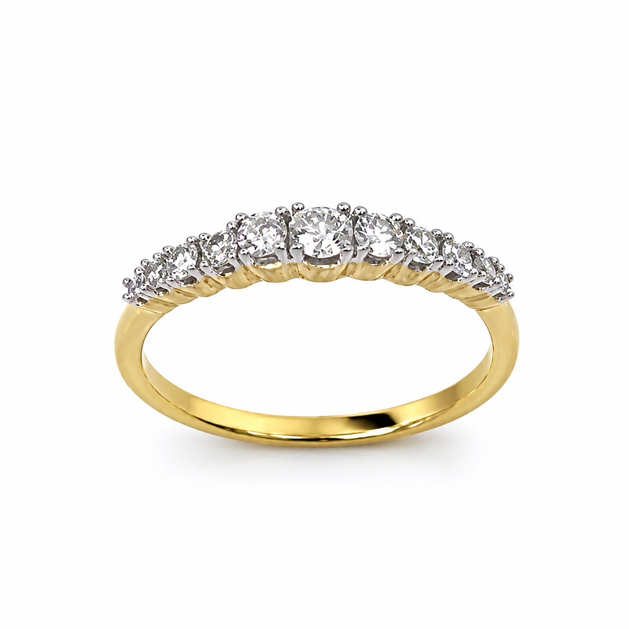 9ct Yellow Gold Natural Diamond Graduated Ring – 0.33ct - R42514033 21st Keys 