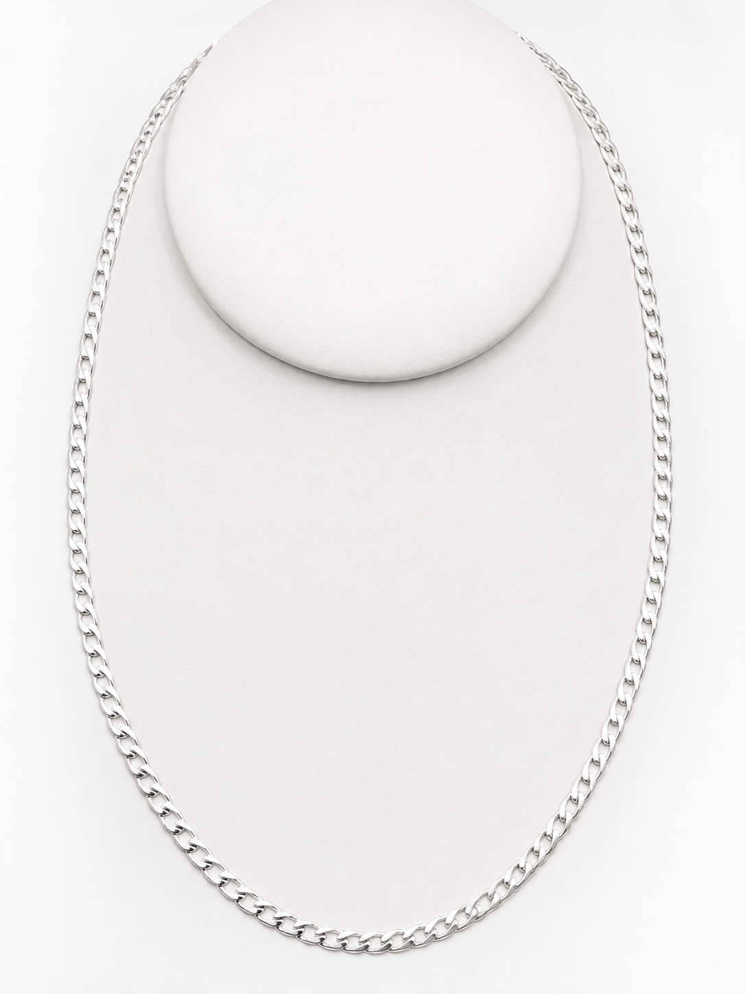 Sterling Silver Ultra Flat Bevel Sided Diamond Cut 120 Gauge Curb Link Chain - UFBSCD120 21ST MIRROR KEYS 