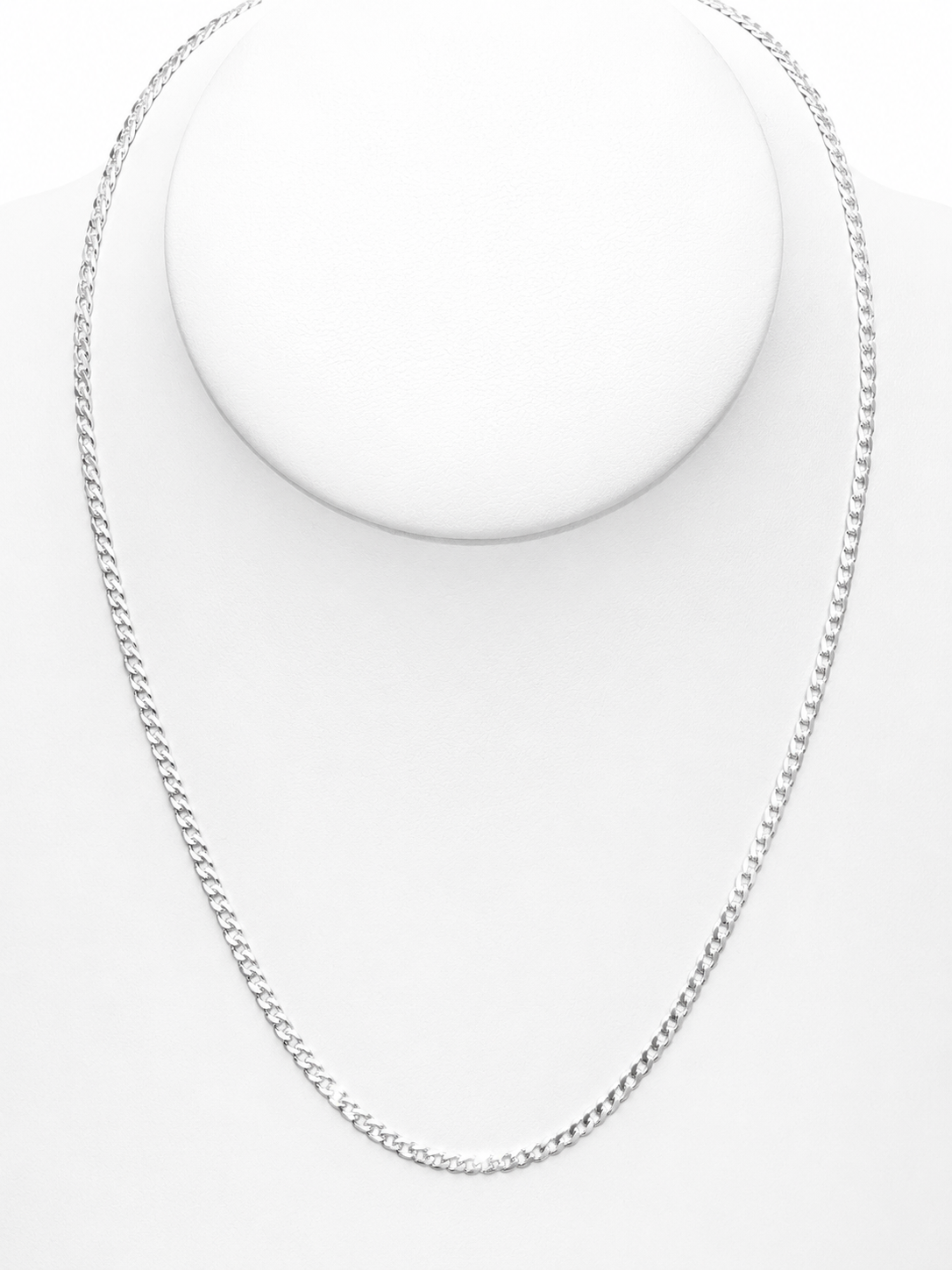 Sterling Silver Ultra Flat Bevel Sided Diamond Cut 60 Gauge Curb Link Chain - UFBSCD60 21ST MIRROR KEYS 