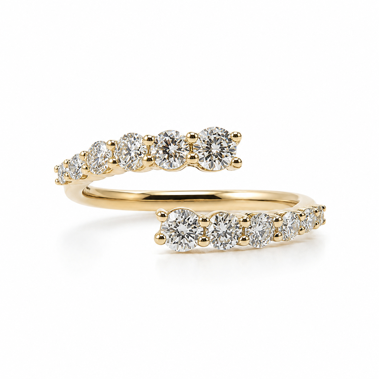 10ct Yellow Gold 1.00ct TDW Diamond Open Wrap Ring - AUCRG4613 Seiko 10ct Yellow Gold 1.00ct TDW Diamond Open Wrap Ring - AUCRG4613 Seiko