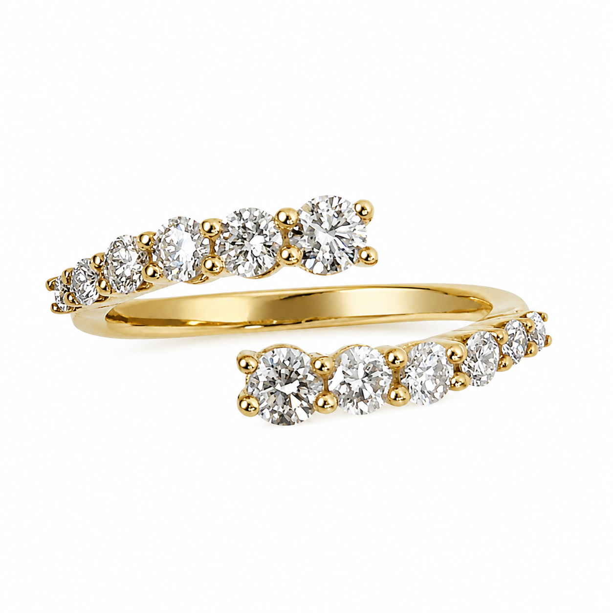 10ct Yellow Gold 1.00ct TDW Diamond Open Wrap Ring - AUCRG4613 Seiko 10ct Yellow Gold 1.00ct TDW Diamond Open Wrap Ring - AUCRG4613 Seiko
