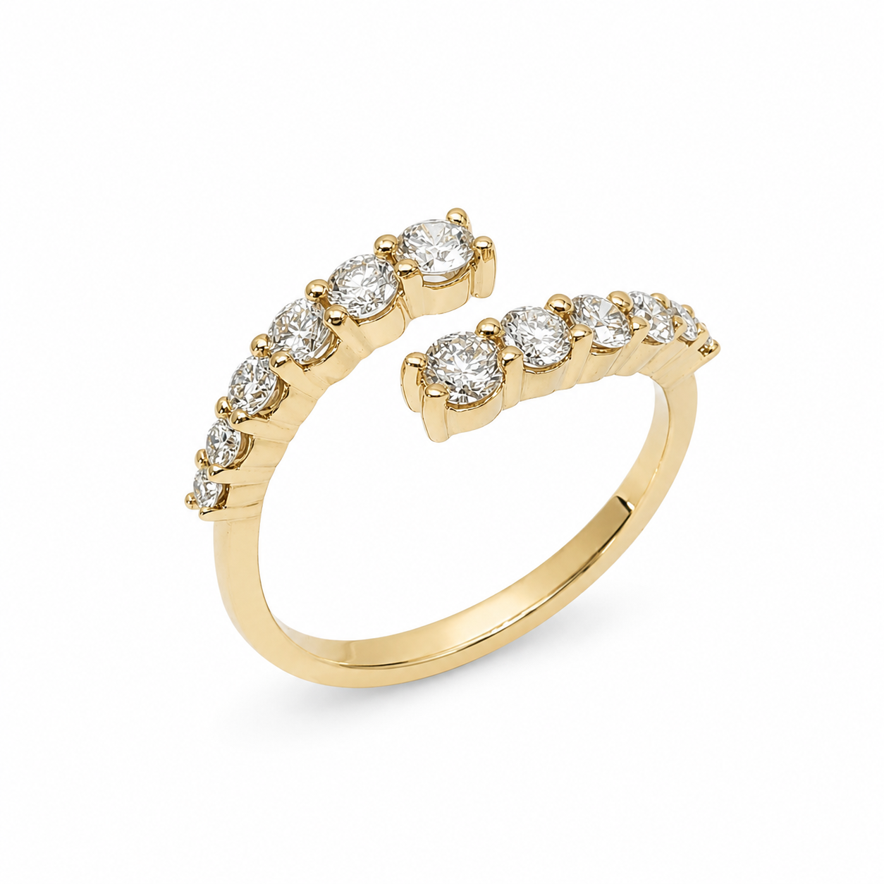 10ct Yellow Gold 1.00ct TDW Diamond Open Wrap Ring - AUCRG4613 Seiko 10ct Yellow Gold 1.00ct TDW Diamond Open Wrap Ring - AUCRG4613 Seiko