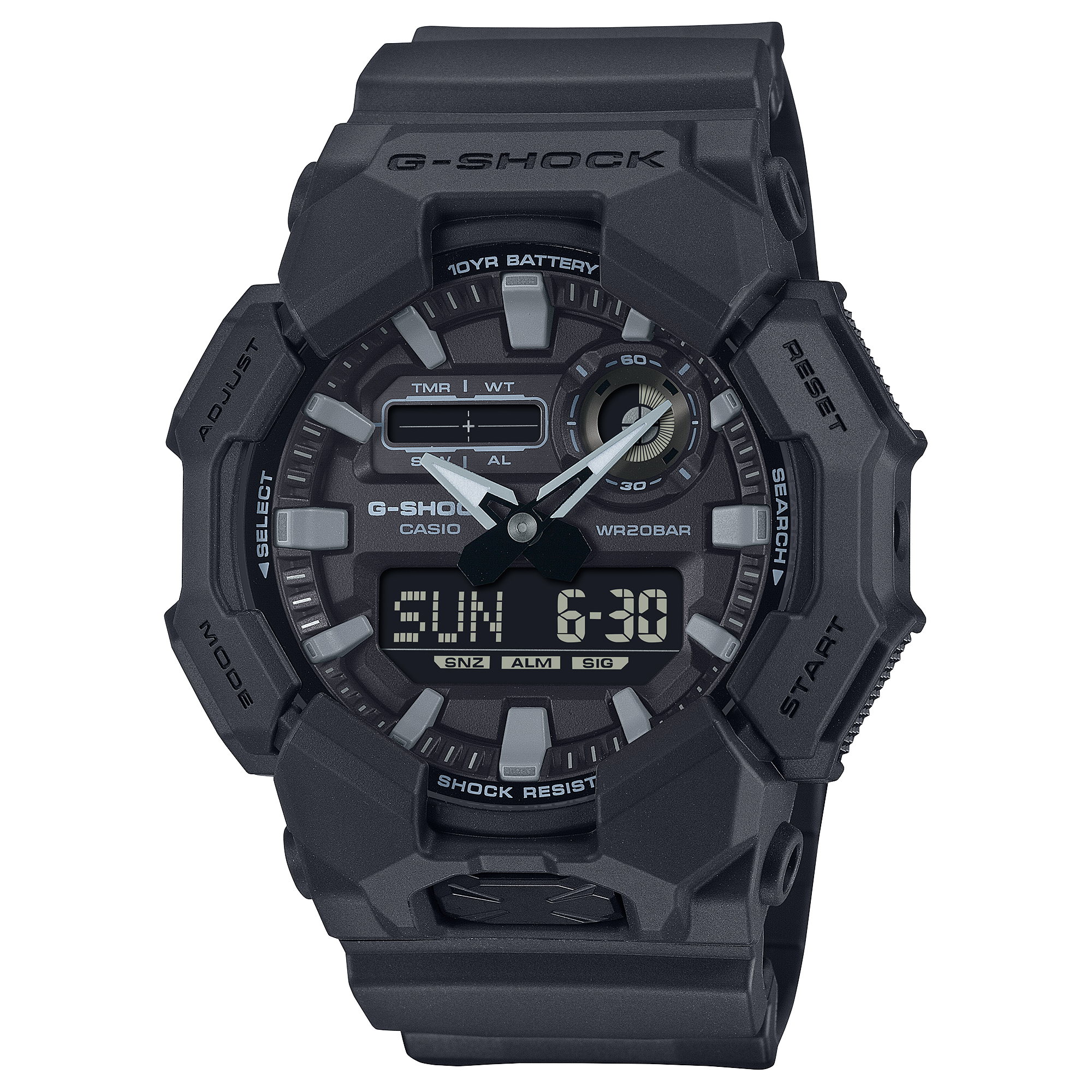Casio G-Shock GA-010-1A1 Men's Analog-Digital Black Watch | 10-Year Battery | 200M Water Resistant CASIO Casio G-Shock GA-010-1A1 Men's Analog-Digital Black Watch | 10-Year Battery | 200M Water Resistant CASIO