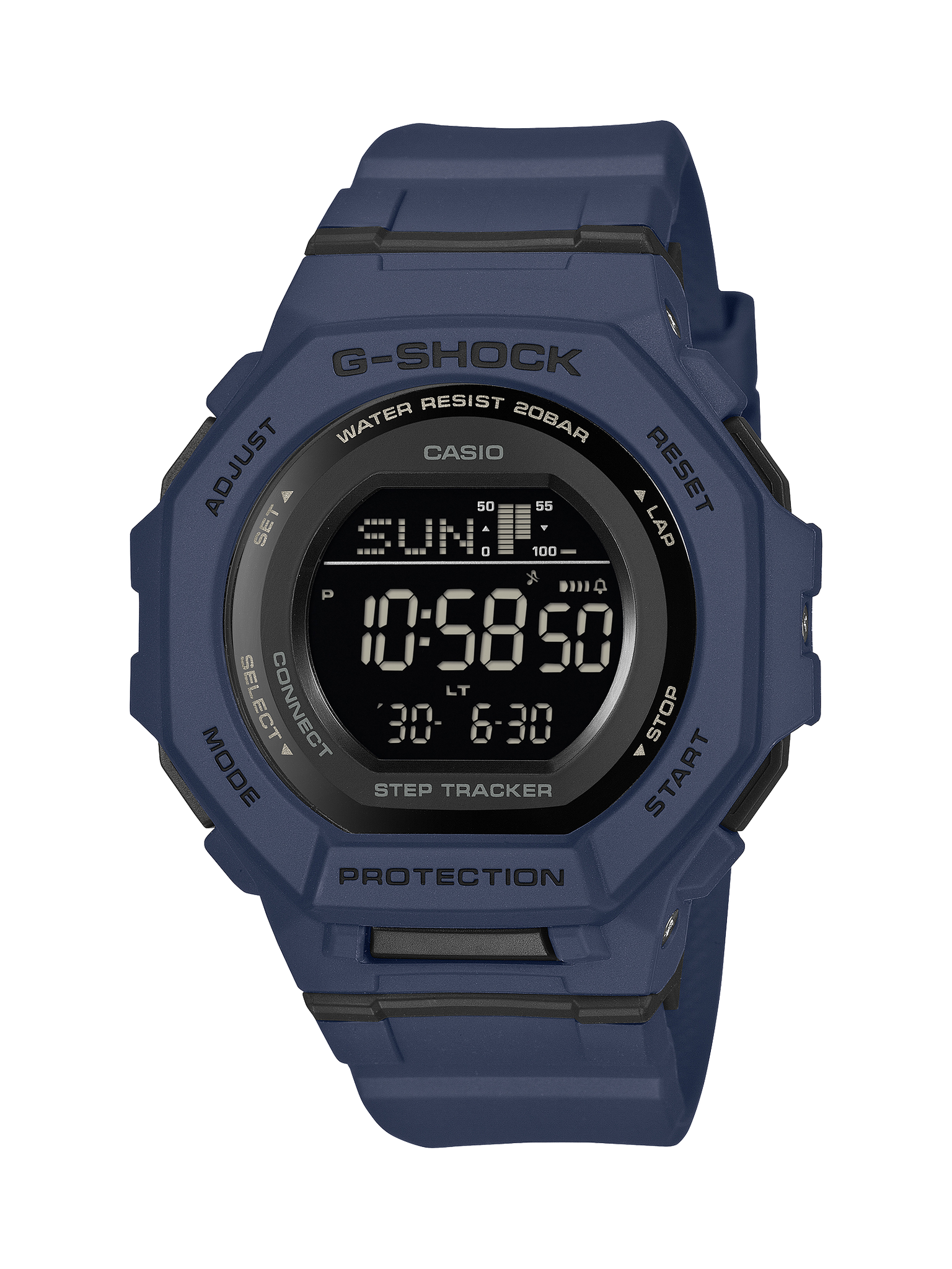 G-Shock G-SQUAD Bluetooth Step Tracker Digital Watch Blue GMDB300-2D G-SHOCK 