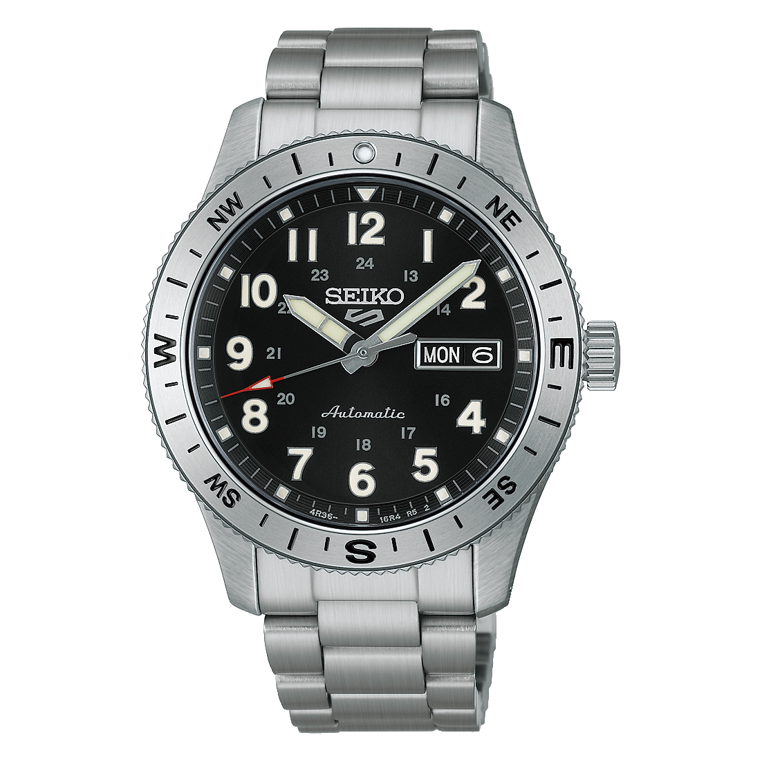 Seiko 5 Sports Field HDB006K1 Automatic Men's Black Dial Compass Bezel Watch G-SHOCK 