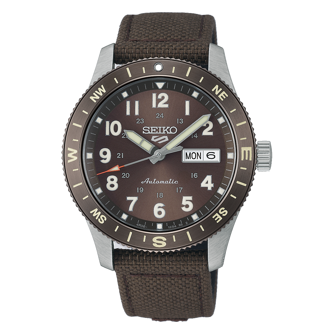 Seiko 5 Sports Field HDB009K1 Automatic Men's Watch Brown Dial Compass Bezel 39.4mm G-SHOCK Seiko 5 Sports Field HDB009K1 Automatic Men's Watch Brown Dial Compass Bezel 39.4mm G-SHOCK