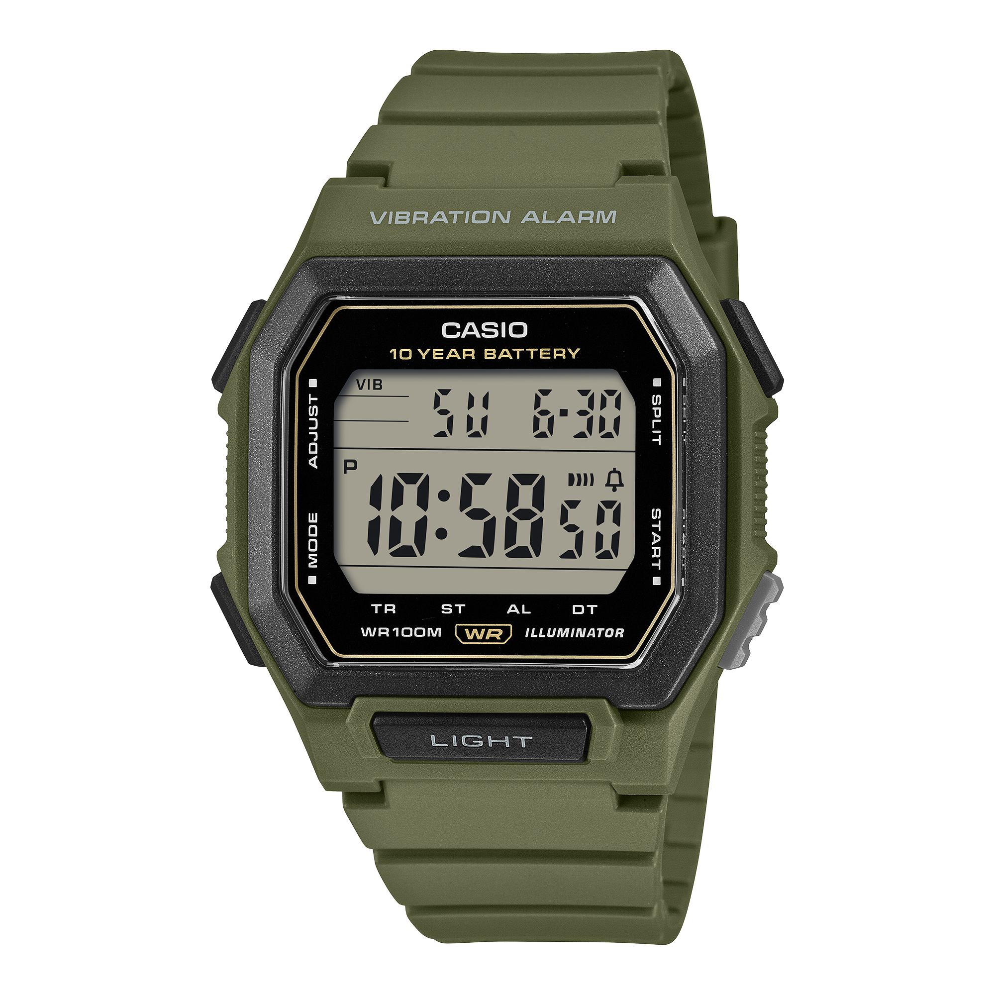 Casio W-738H-3AV Digital Watch – 100M Water Resistant Vibration Alarm Digital Watch with 10-Year Battery CASIO Casio W-738H-3AV Digital Watch – 100M Water Resistant Vibration Alarm Digital Watch with 10-Year Battery CASIO