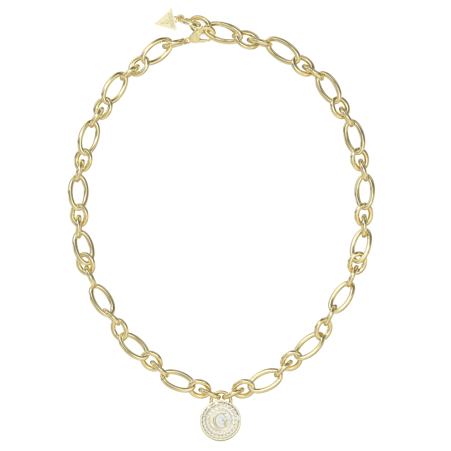 GUESS Pearly G Charm Necklace Gold-Tone with Mother of Pearl Pendant – JUBN06193JWYGT/U GUESS Pearly G Charm Necklace Gold-Tone with Mother of Pearl Pendant – JUBN06193JWYGT/U