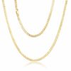 9ct Yellow Gold Grumetta Rada 6-Sided Open Curb Chain 60cm – Made in Italy - 70HKI445