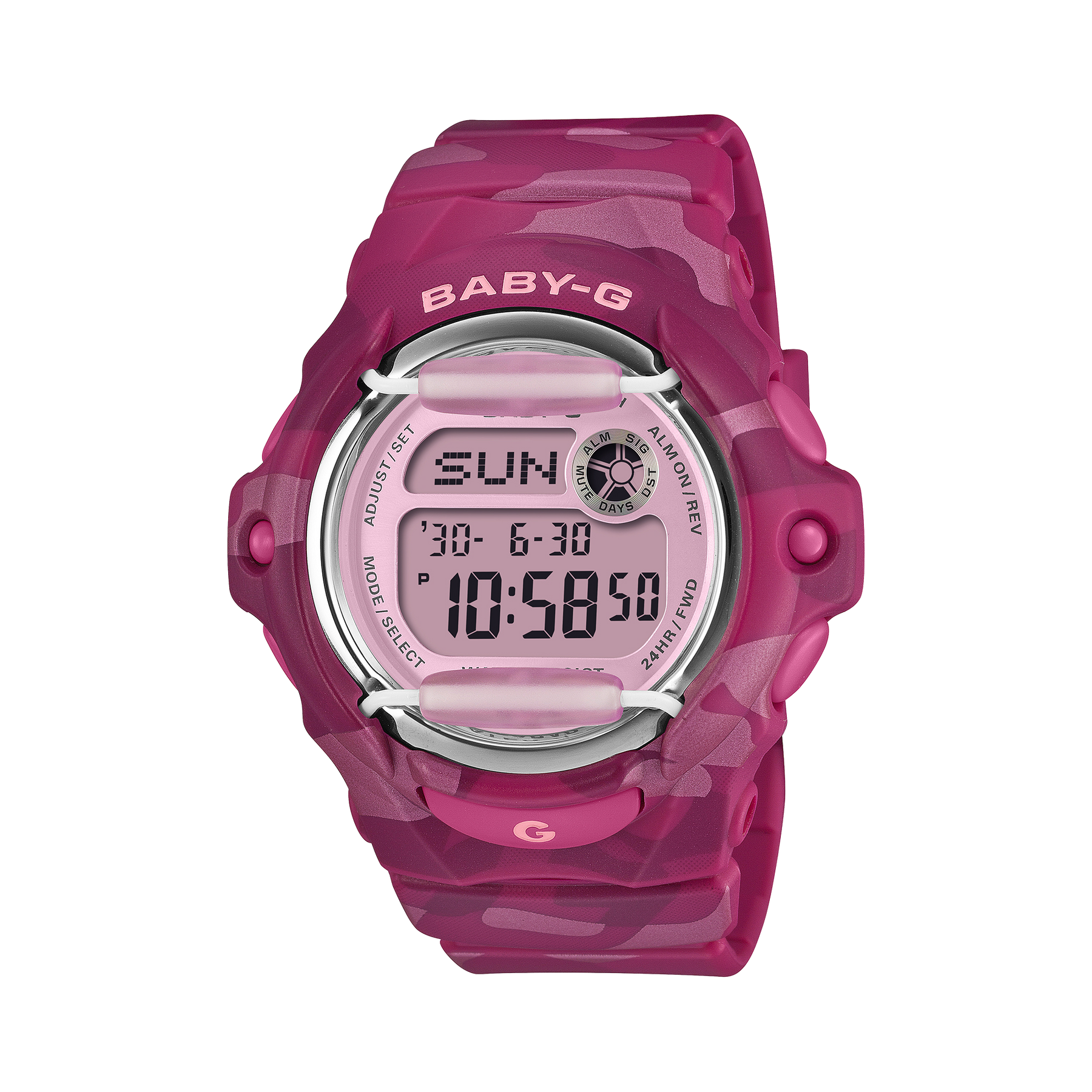 Casio Baby-G BG169CM-4D Digital Pink Camouflage Resin Watch G-SHOCK Casio Baby-G BG169CM-4D Digital Pink Camouflage Resin Watch G-SHOCK