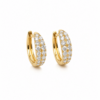 9ct Yellow Gold Lab-Grown Diamond Huggie Earrings 0.49ct TDW – EF/VS - AUER1897