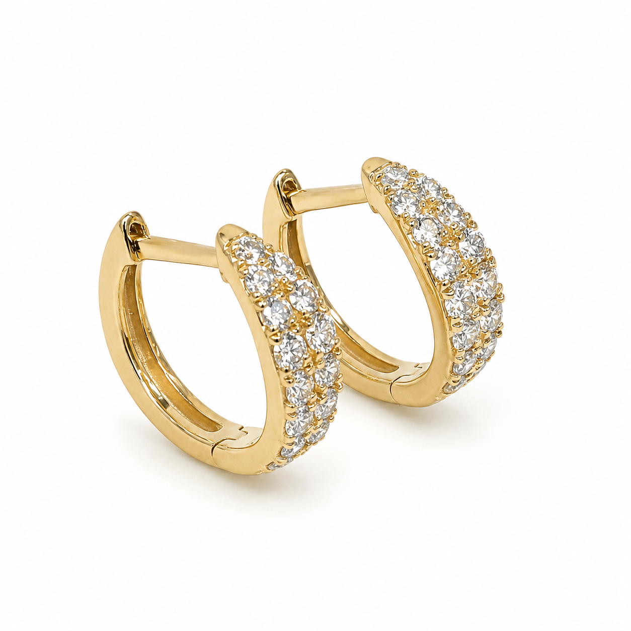 9ct Yellow Gold Lab-Grown Diamond Huggie Earrings 0.49ct TDW – EF/VS - AUER1897 STERLING SILVER EARRINGS 9ct Yellow Gold Lab-Grown Diamond Huggie Earrings 0.49ct TDW – EF/VS - AUER1897 STERLING SILVER EARRINGS