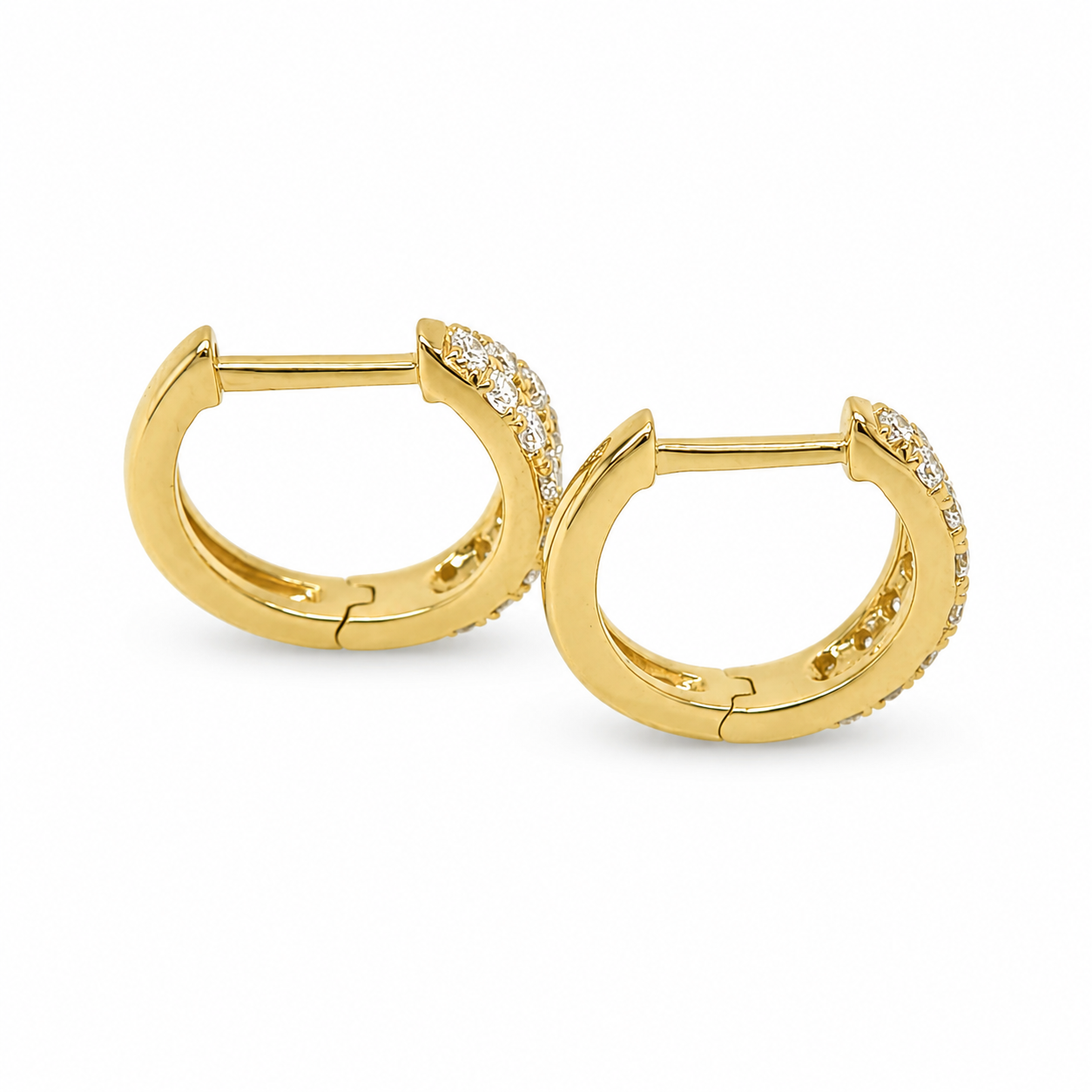 9ct Yellow Gold Lab-Grown Diamond Huggie Earrings 0.49ct TDW – EF/VS - AUER1897 STERLING SILVER EARRINGS 9ct Yellow Gold Lab-Grown Diamond Huggie Earrings 0.49ct TDW – EF/VS - AUER1897 STERLING SILVER EARRINGS