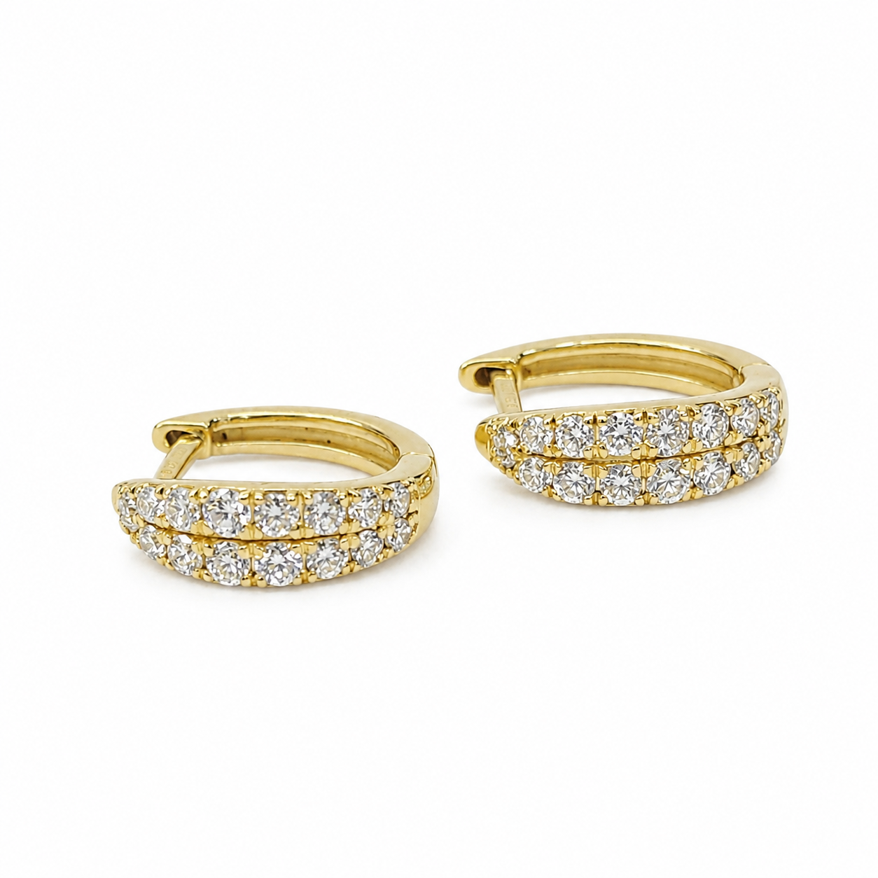 9ct Yellow Gold Lab-Grown Diamond Huggie Earrings 0.49ct TDW – EF/VS - AUER1897 STERLING SILVER EARRINGS 9ct Yellow Gold Lab-Grown Diamond Huggie Earrings 0.49ct TDW – EF/VS - AUER1897 STERLING SILVER EARRINGS