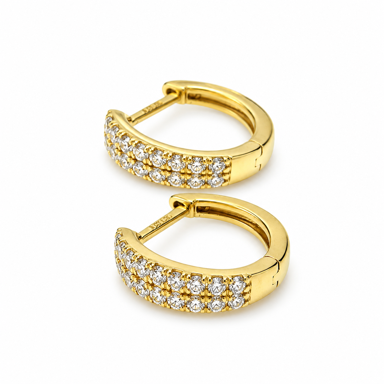 9ct Yellow Gold Lab-Grown Diamond Huggie Earrings 0.49ct TDW – EF/VS - AUER1897 STERLING SILVER EARRINGS 9ct Yellow Gold Lab-Grown Diamond Huggie Earrings 0.49ct TDW – EF/VS - AUER1897 STERLING SILVER EARRINGS