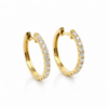 9ct Yellow Gold Lab-Grown Diamond Hoop Earrings 1.00ct TDW EF/VS – 17mm