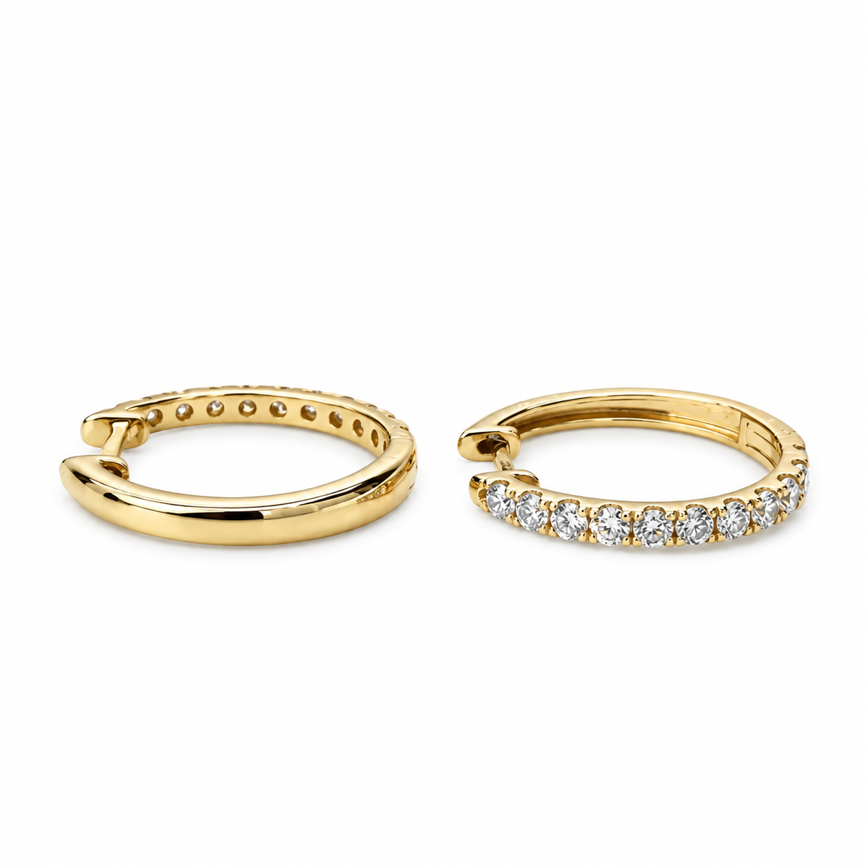 9ct Yellow Gold Lab-Grown Diamond Hoop Earrings 1.00ct TDW EF/VS – 17mm STERLING SILVER EARRINGS 9ct Yellow Gold Lab-Grown Diamond Hoop Earrings 1.00ct TDW EF/VS – 17mm STERLING SILVER EARRINGS